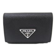 Pre-owned Leather wallets Prada Vintage , Black , Dames