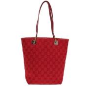 Pre-owned Canvas totes Gucci Vintage , Red , Dames