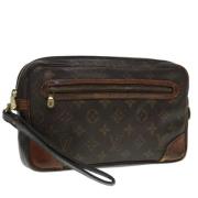 Pre-owned Canvas clutches Louis Vuitton Vintage , Brown , Dames