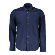 Blauw Overhemd met Lange Mouwen en Button-Down Kraag North Sails , Blu...