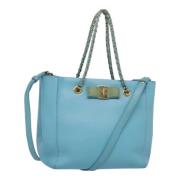 Pre-owned Leather handbags Salvatore Ferragamo Pre-owned , Blue , Dame...