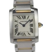 Pre-owned Stainless Steel watches Cartier Vintage , Beige , Dames