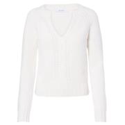 Cashmere V-Neck Pullover Sweater Max Mara , White , Dames