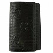 Pre-owned Leather key-holders Gucci Vintage , Black , Unisex