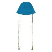 Trekkoord Katoenen Beanie Hoed Alanui , Blue , Dames