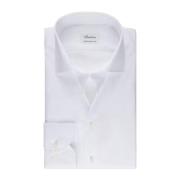 Witte Twill Slimline Overhemd Stenströms , White , Heren