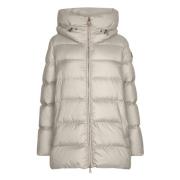 Gewatteerde jas met capuchon add , Beige , Dames