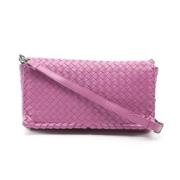 Pre-owned Leather crossbody-bags Bottega Veneta Vintage , Pink , Dames