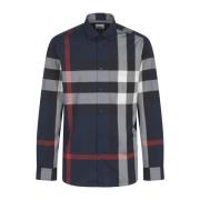 Geruite Slim Fit Katoenen Overhemd Burberry , Multicolor , Heren