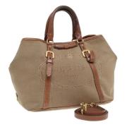 Pre-owned Canvas prada-bags Prada Vintage , Beige , Dames