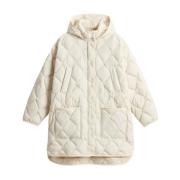 Microvezel Cape Jack met Diamantstiksels Woolrich , White , Dames