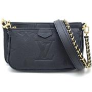 Pre-owned Canvas clutches Louis Vuitton Vintage , Black , Dames