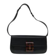 Pre-owned Leather shoulder-bags Salvatore Ferragamo Pre-owned , Black ...