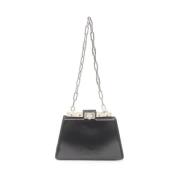 Pre-owned Leather handbags Fendi Vintage , Black , Dames