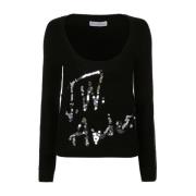 Paillet Logo Wol Trui Zwart JW Anderson , Black , Dames