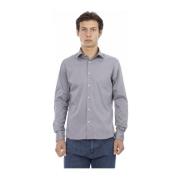 Slim Herenshirt met Italiaanse Kraag Baldinini , Gray , Heren