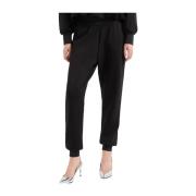 Zwarte Strass Logo Sweatpants Emporio Armani , Black , Dames