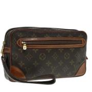 Pre-owned Canvas clutches Louis Vuitton Vintage , Brown , Dames