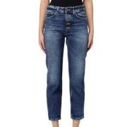 Blauwe Stijlvolle Broek Dondup , Blue , Dames