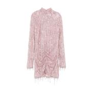 Sequin Fringe Jurk Rotate Birger Christensen , Pink , Dames