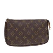 Pre-owned Canvas pouches Louis Vuitton Vintage , Brown , Dames