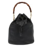 Pre-owned Leather gucci-bags Gucci Vintage , Black , Dames