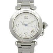 Pre-owned Metal watches Cartier Vintage , White , Dames