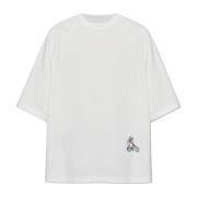 T-shirt met geborduurd patroon Bottega Veneta , White , Heren