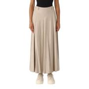 Beige Rok Regular Fit Zijrits Herno , Beige , Dames