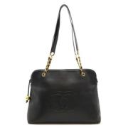 Pre-owned Leather shoulder-bags Chanel Vintage , Black , Dames