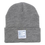 Logo Tag Beanie Muts met Gestikt Logo Rassvet , Gray , Heren