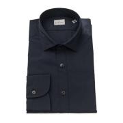 Slim Fit Franse Kraag Shirt Bagutta , Blue , Heren