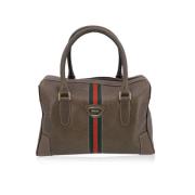 Pre-owned Leather handbags Gucci Vintage , Brown , Dames