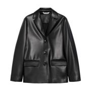 Zwarte Jersey Blazer met Revers Max Mara , Black , Dames