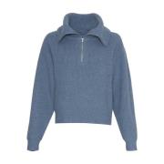 Gytta Zip Pullover Sweatshirt 18668 Moss Copenhagen , Blue , Dames