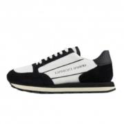 Zwarte Sneakers van Technische Stof voor Heren Armani Exchange , Black...