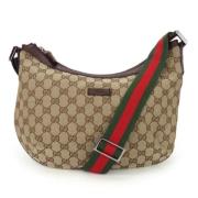 Pre-owned Canvas shoulder-bags Gucci Vintage , Beige , Dames