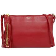 Pre-owned Leather shoulder-bags Saint Laurent Vintage , Red , Dames