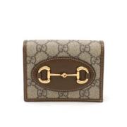 Pre-owned Canvas wallets Gucci Vintage , Beige , Dames