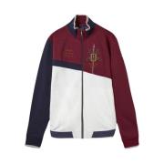 Kleur-blok rits sweatshirt met borduurwerk Aeronautica Militare , Red ...