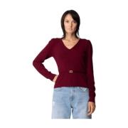 Klassieke Gebreide Top Twinset , Red , Dames