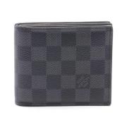 Pre-owned Canvas wallets Louis Vuitton Vintage , Black , Heren