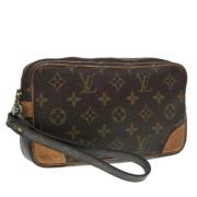 Pre-owned Canvas clutches Louis Vuitton Vintage , Brown , Dames