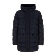 Navy Blue Down Jacket Herno , Blue , Heren