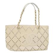 Pre-owned Leather handbags Chanel Vintage , Beige , Dames