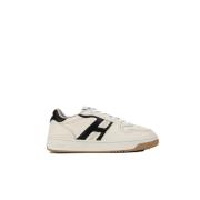 Stijlvolle Leren Sneakers voor Mannen Hoff , White , Heren