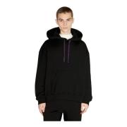 Hoodie met logo borduursel Lanvin , Black , Heren