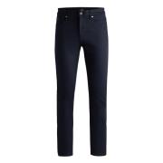 Slim-fit Donkerblauwe Performance Jeans Hugo Boss , Blue , Heren