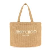 Raffia East-West Shopping Tas Jimmy Choo , Beige , Dames