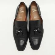 Pre-owned Leather flats Christian Louboutin Pre-owned , Black , Heren